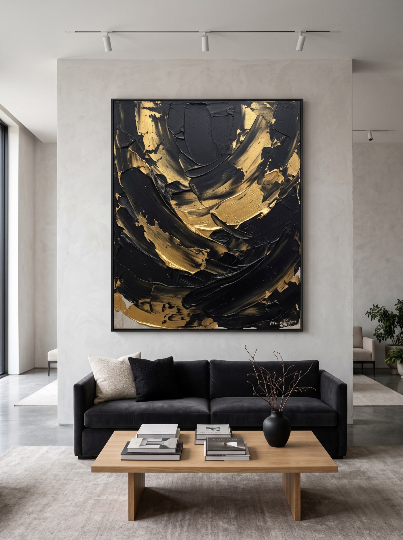 Abstract gold artwork